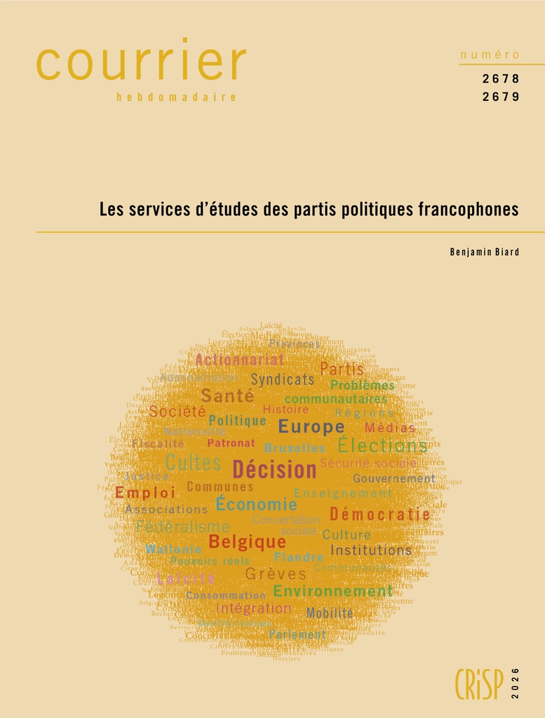 [9782870753743] CH2678-2679-Les services d’études des partis politiques francophones