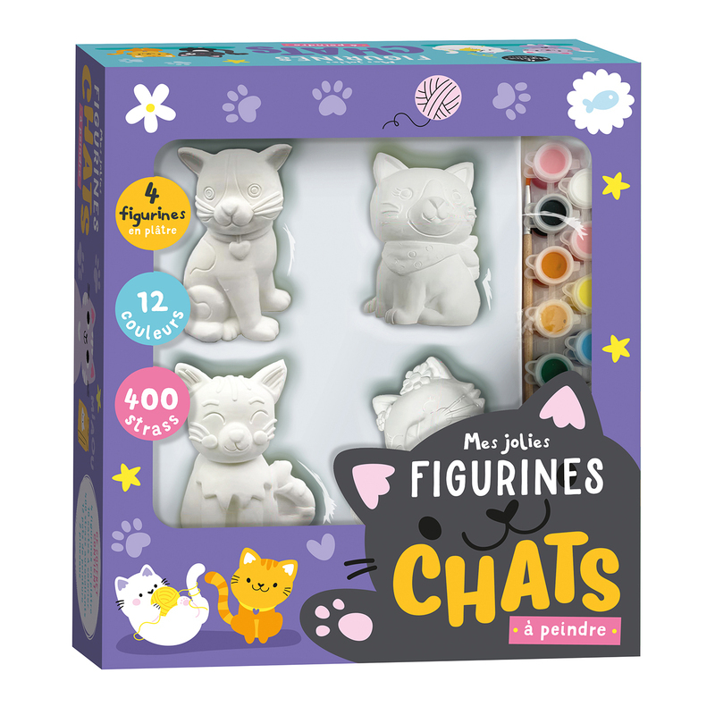 [9782384537266] Mes jolies figurines chats à peindre