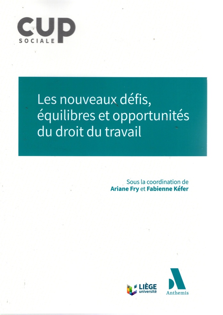 [9782807217195] LES NOUVEAUX DÉFIS, ÉQUILIBRES ET OPPORTUNITÉS DU DROIT DU TRAVAIL