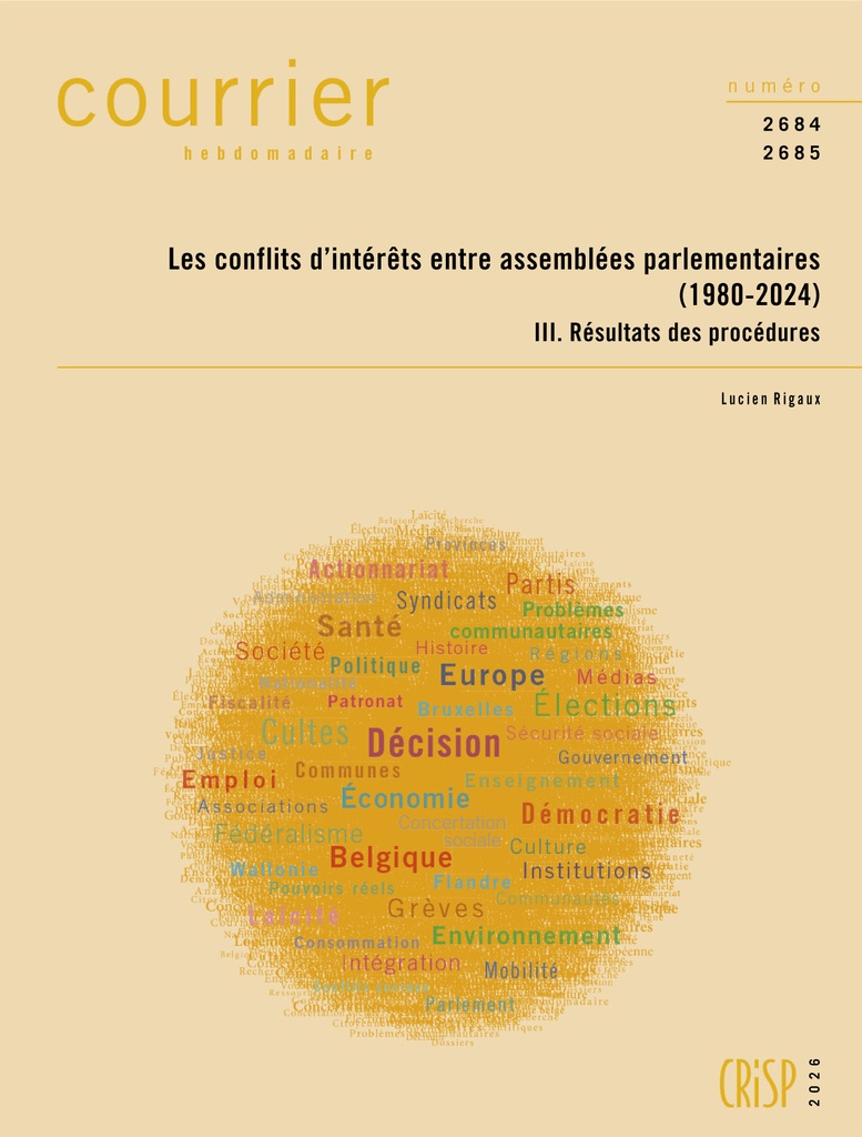 [9782870753774] Les conflits d’intérêts entre assemblées parlementaires (1980-2024)
