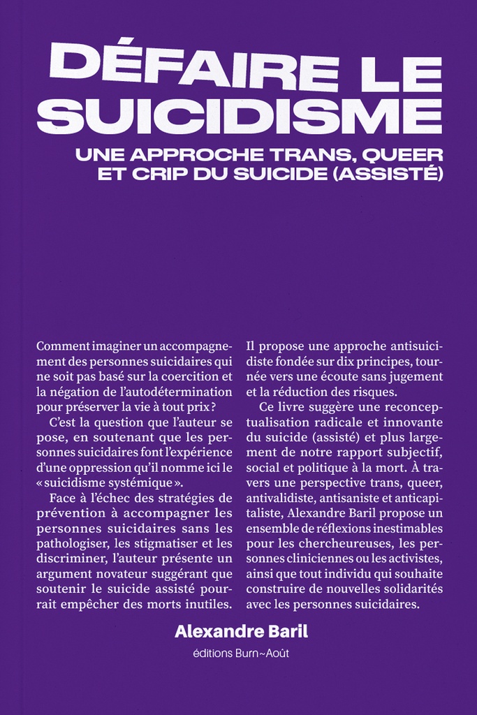 [9782493534286] Défaire le suicidisme