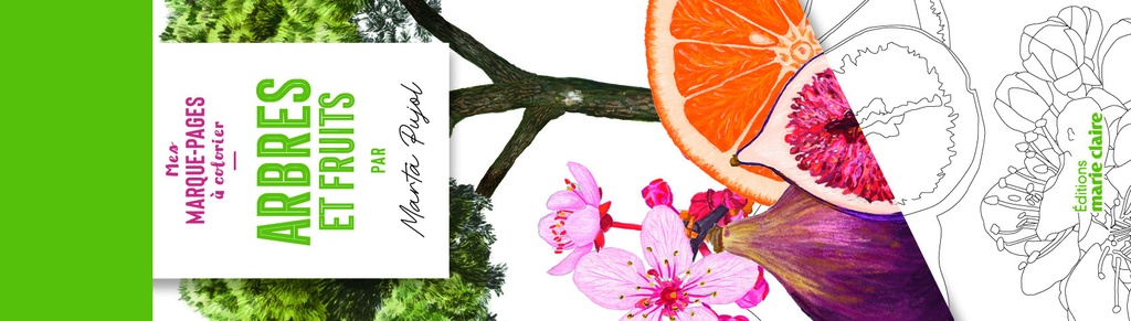 Marque-pages - Arbres et fruits