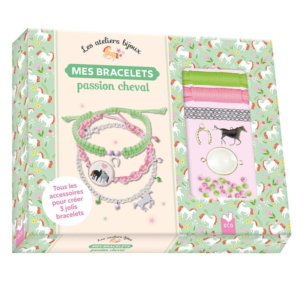 [9782017897156] Mes bracelets passion cheval - coffret avec accessoires
