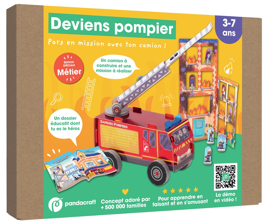 [9782492898532] Deviens pompier - Kit Pandacraft 3-7 ans