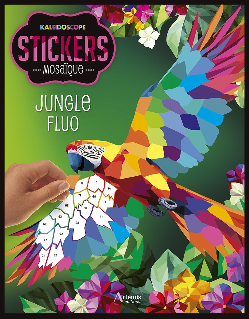 JUNGLE FLUO - STICKERS MOSAIQUE