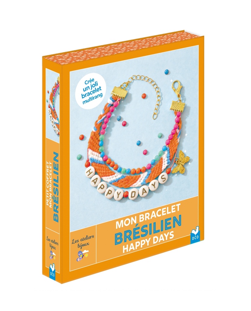 [9782017897262] Mon bracelet brésilien Happy Days - coffret avec accessoires