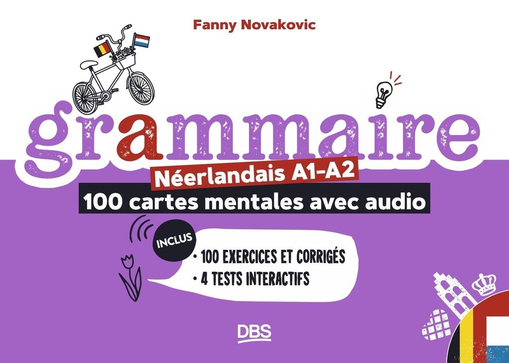 [9782807373280] Grammaire A1-A2 - Néerlandais : 100 cartes mentales avec audio