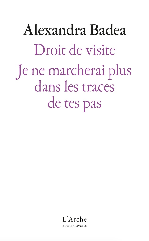 [9782851819871] Droit de visite / Je ne marcherai plus dans les traces de tes pas
