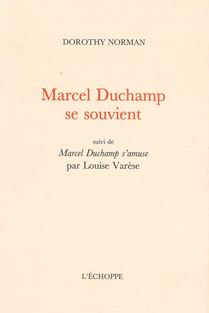 [9782840683544] Marcel Duchamp se souvient