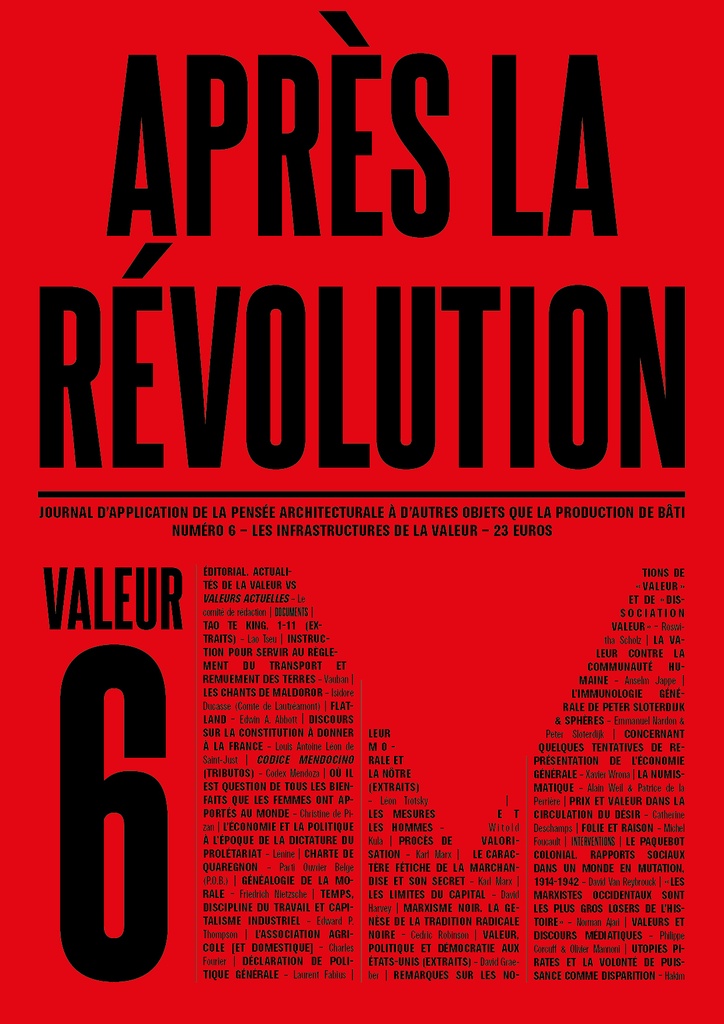 [9782493403162] Après la révolution #6 : Valeur