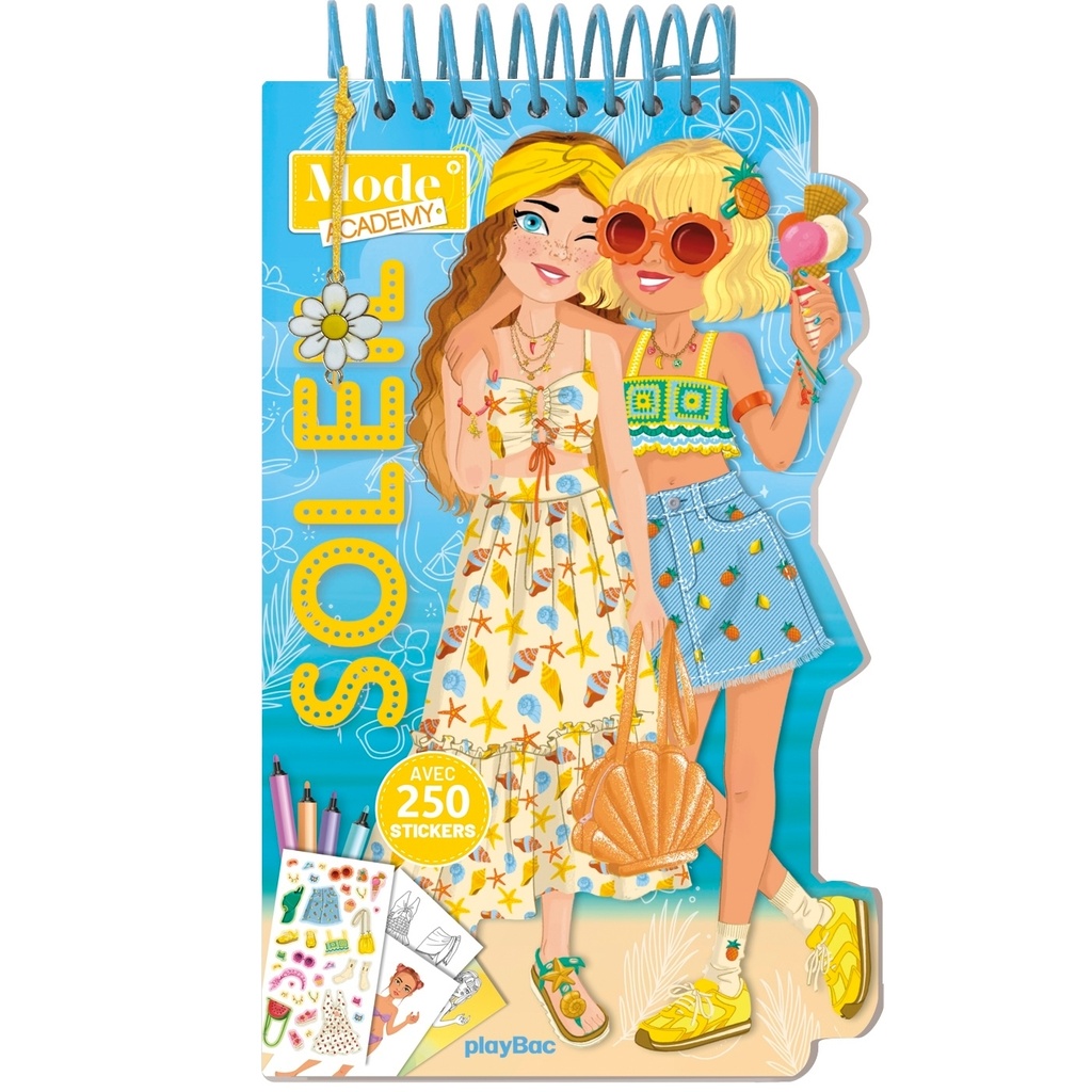 [9791070161135] Carnet créatif Mode Academy Soleil (avec un bracelet)