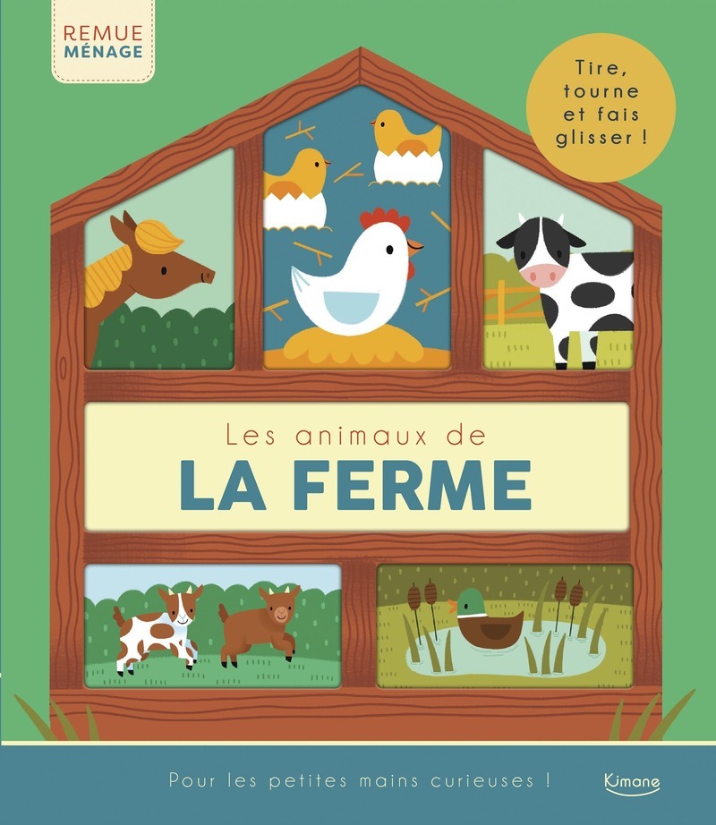 [9782383225119] Les animaux de la ferme - Tire, tourne et fais glisser !